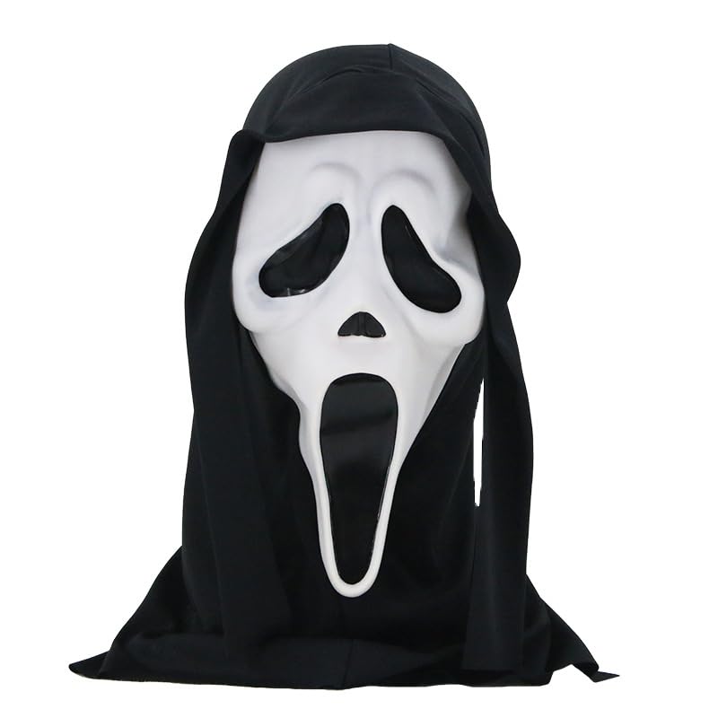 Amazon.co.jp: ゴーストフェイス 怖い マスク コスプレ コスチューム