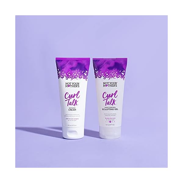 Not Your Mother's Curl Talk Frizz Control Sculpting Gel and Defining Cream (2-Pack) - 6 fl oz - Formulated with Rice Curl Complex - For All Curly Hair Types