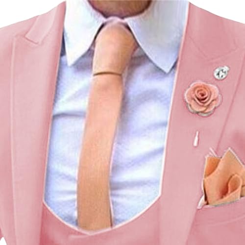 Mens Slim Herringbone Peak Lapel Suit Formal Dinner Casual Wedding Tuxedo Business Party Blazer Set2