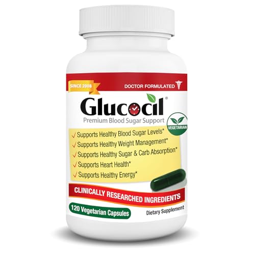 Glucocil &ndash; Vegetarian Capsules - Premium Blood Sugar Support - Supports the 3 Essentials for...