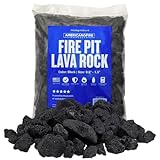 American Fire Products | Medium Lava Rock, 1/2" - 1" | Use in Fireplace, Fire Pit or Bowl | Outdoor & Indoor Volcanic Rock for Natural Gas or Propane Fires | Decorative Landscaping | 10 lb Bag
