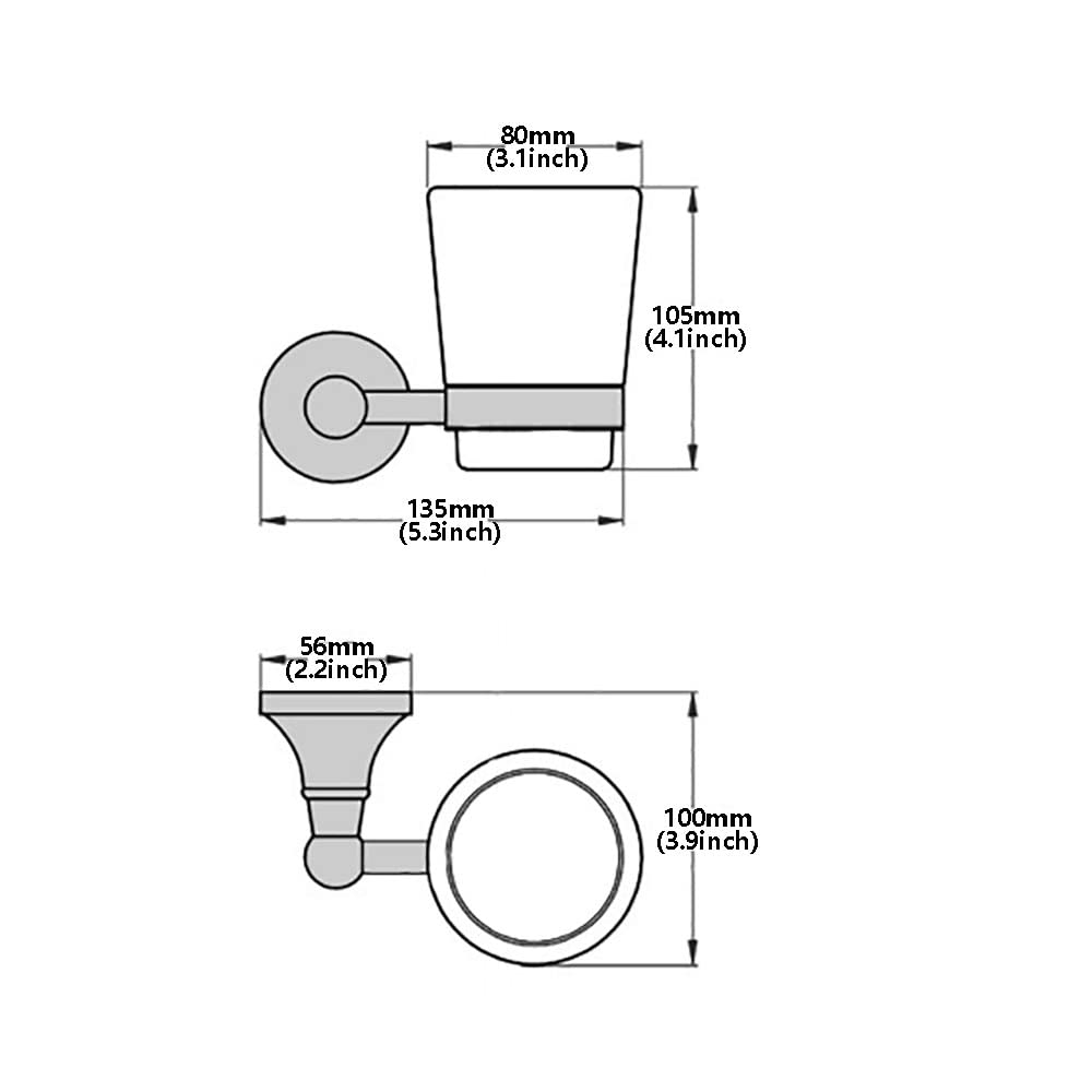 Soporte for Cepillo de Dientes baño con 1 Taza cerámica for