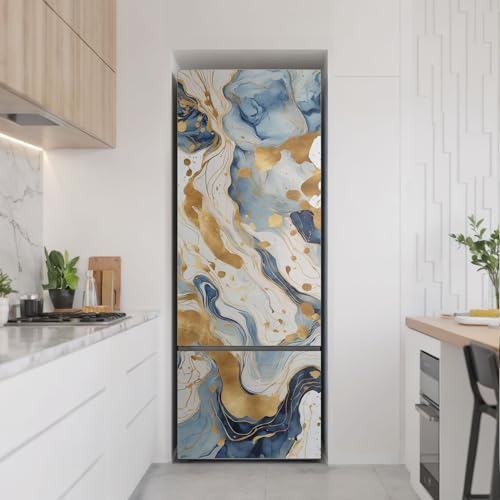 Decoración para cocina moderna con vinilo autoadhesivo de patrón abstracto para neveras 3