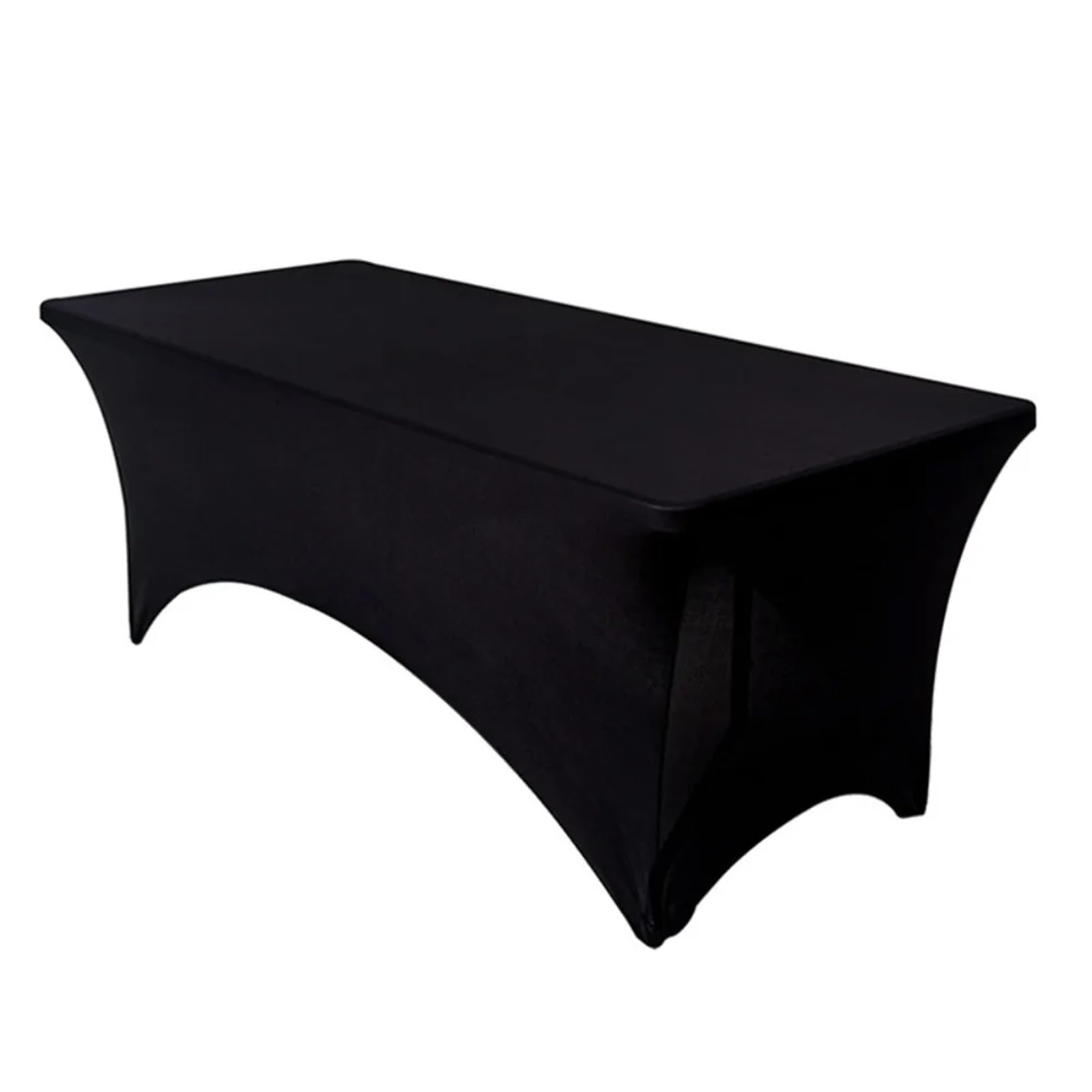 EKalgretrA Table Cloth 6FT/4FT Table Cover Rectangular Tight Fitted Spandex Tablecloth Stretch Elastic Cocktail Decoration Dining Tables(Black-4FT)