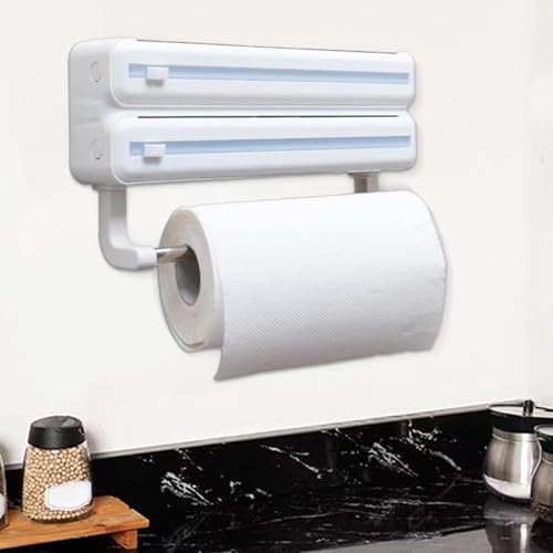 Dispensador de film transparente para evitar enredos con cortador seguro de pared 4