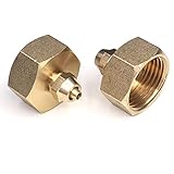 ANHAN Garden Hose Adapter US Standard Faucet Adapter,Brass 3/4'' GHT Female to 1/4'' Tube...