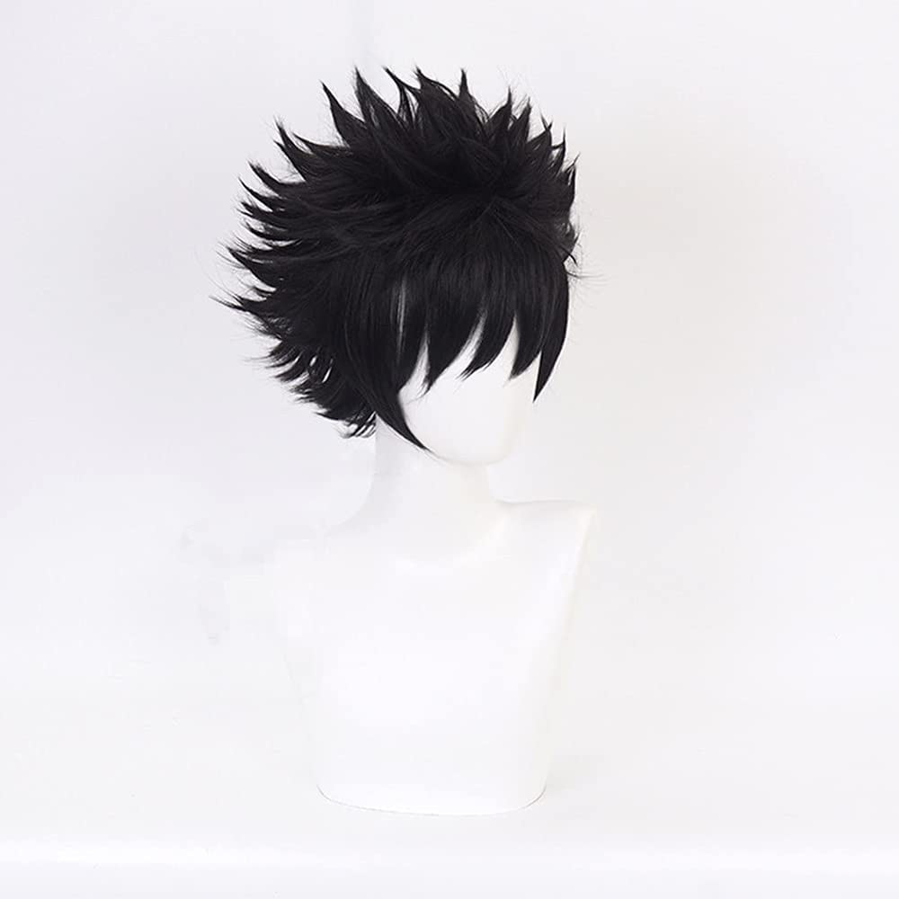 Black Short Messy Heat Resistant Synthetic Costume Hairs for Men Women Halloween Cos Anime Party Replacement Wigs - Image 4