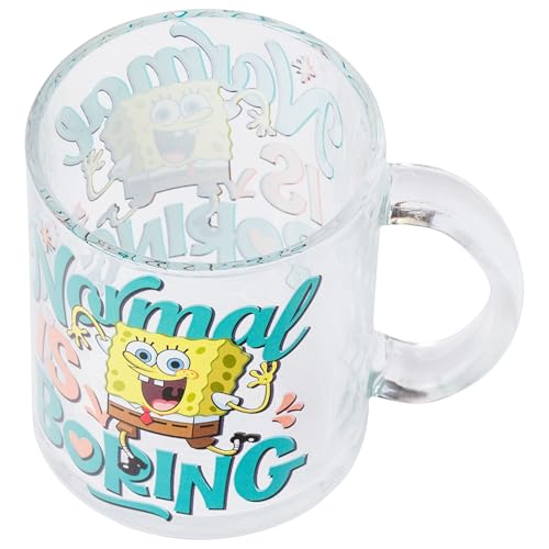Taza de vidrio SpongeBob Normal is Boring 17.5 oz miniatura 3