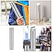 DOITOOL Stainless Steel Cylinder Box 11.8 Inch Document Storage Tube for Birth Certificates Diplomas Waterproof Metal Holder for Office and Home Organization