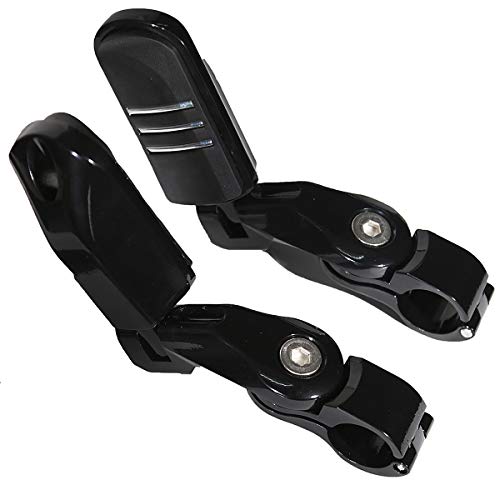 Aluminum 32mm 1 1/4\" Highway Engine Guard Bar Highway Footpegs Mount Kit Fits For Harley Touring Road Electra Street Glide Road King Dyna Sportster (Black)