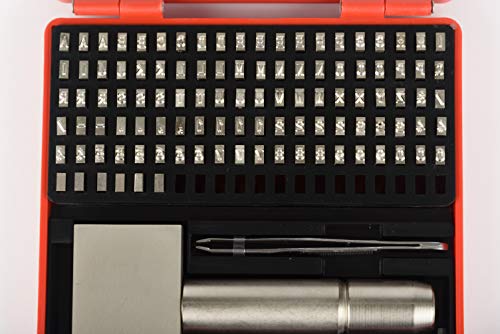 Young Bros 01361 36 Piece Machine Made Stamp Combination Letter and Figure Set, Steel, 1/16