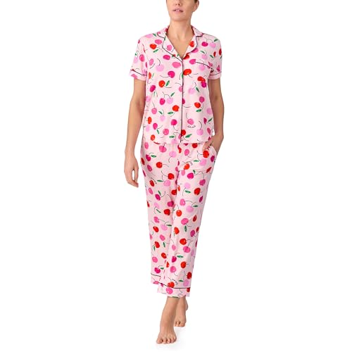 Image of kate spade new york Short Sleeve Cropped Pant PJ Set