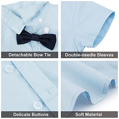 Image of A&J DESIGN Baby Boys Gentleman Suit, 2Pcs Outfit Shirt & Pants