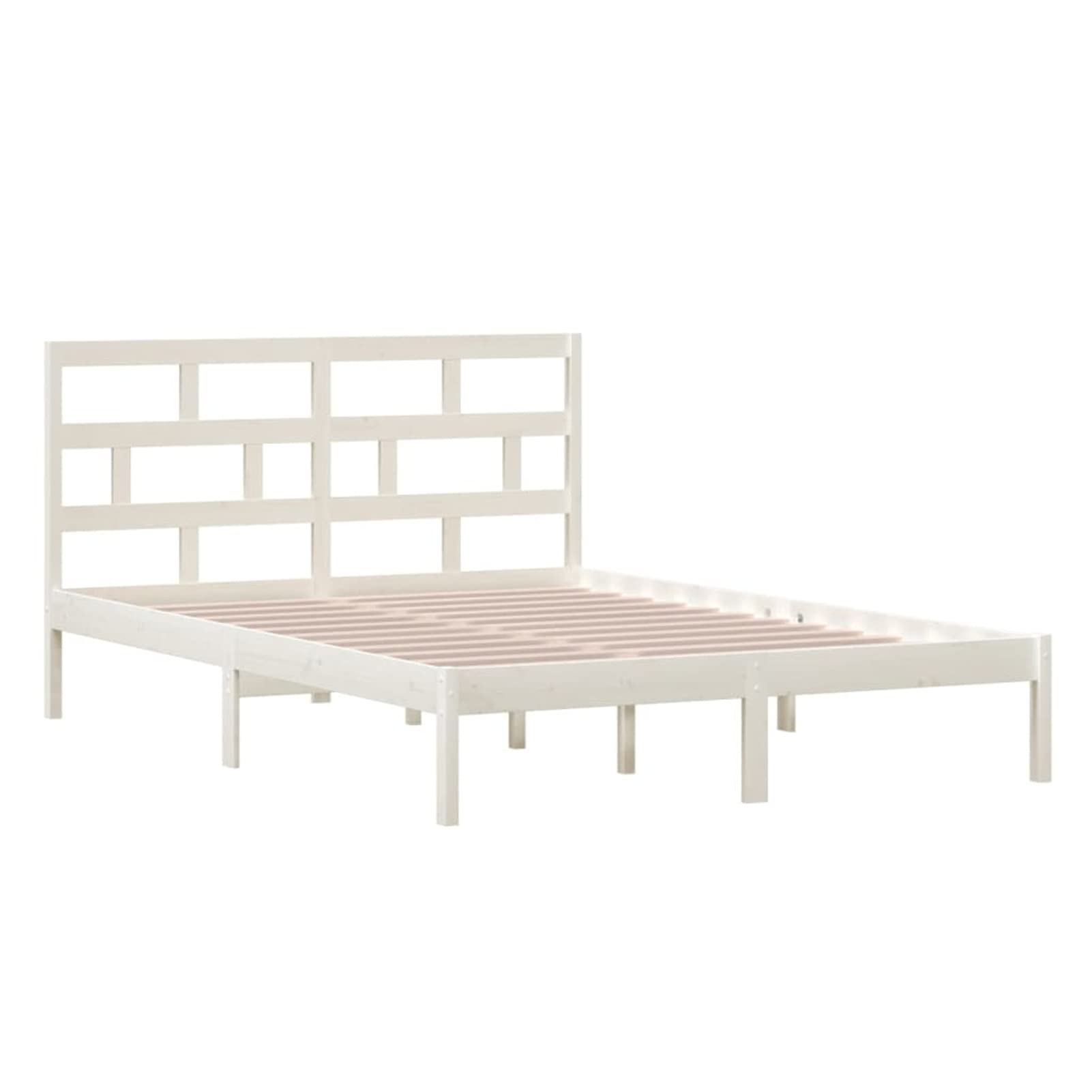 Homgoday Lattenrost aus Massivholz, Kiefer, Weiß, 140 x 200 cm, Bettrahmen mit 75/90/120/135/140/160/180/200 x 200 cm, für Einzelbett, rostfrei, einfach zu montieren