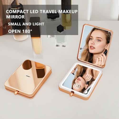 Espejo de Maquillaje LED Plegable 3X Magnificación miniatura 5