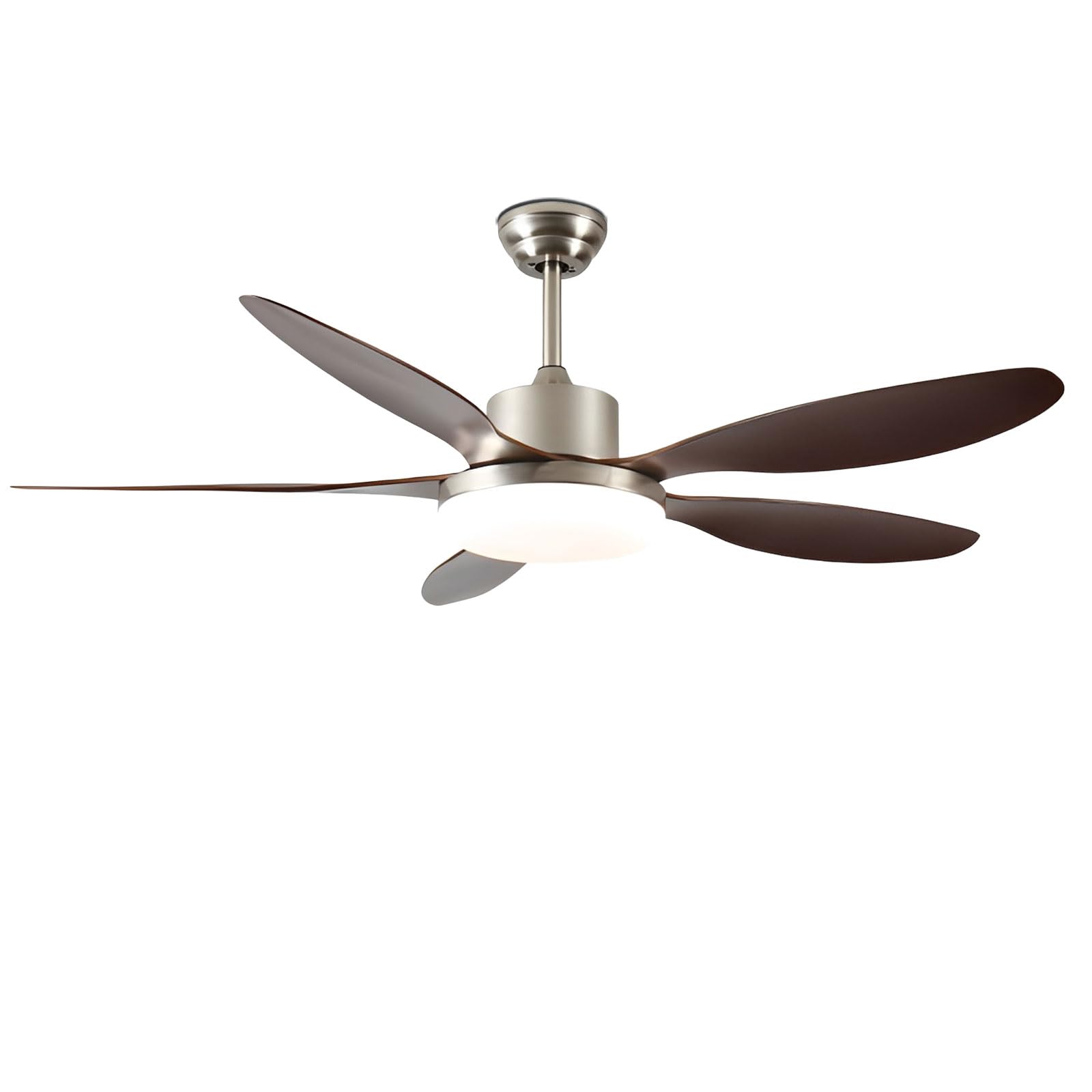 SXDMOUBK Modern Indoor Ceiling Fan with Light 6 Speeds Quiet 48W Dimmable LED Light, Smart Remote/APP/Voice Control for Bedroom Dining Room Living