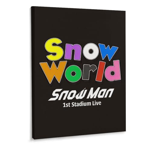 アートパネル スノーマン Snowman 目黒蓮 佐久間大介 渡辺翔太 装飾画 30×40cm キャンバス絵画 壁飾り ポスター インテリア おしゃれ パネル絵 部屋飾り 玄関 リビング 新築飾り プレゼント