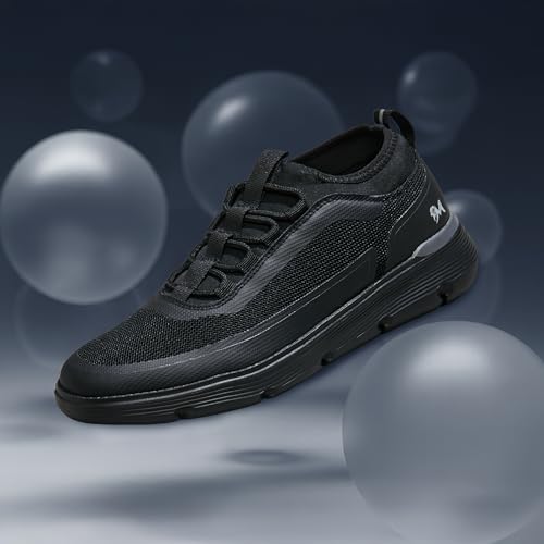 Image of Neeman's Mid-Top Sneakers for Men| Lightweight Mesh Upper, Cushioned EVA Sole & Moulded High-Grip Outsole | Stylish Lace-Up Mid-Top Shoes for Walking, Travel & Everyday Comfort