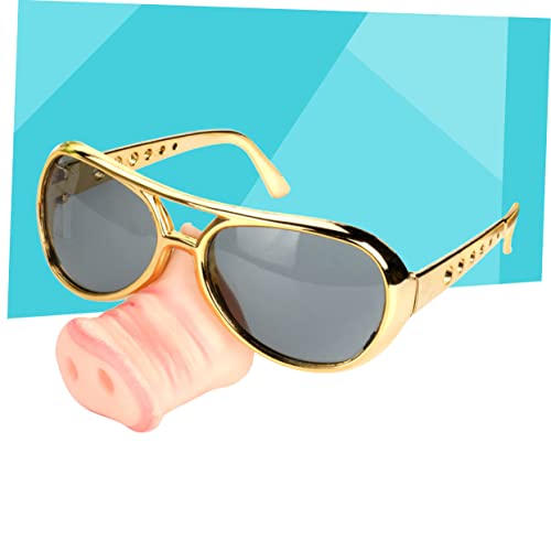 Homoyoyo Schweineschnauze Brille Für Hunde – Lustiges Partyzubehör Für Halloween – Tierkostüm Mit Sonnenbrille – Ideales Accessoire Für Schweinchen Und Tierische Feiern