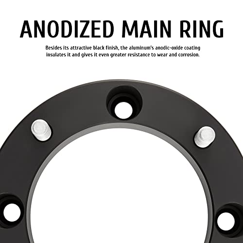 Omt 4X156 Atv Wheel Spacers 2 Inch Black Wheel Spacer Kit Compatible With Polaris Ranger Polaris Rzr Xp 1000 Polaris Rzr, 50Mm Wheel Spacer Kit With 12X1.5 Studs, Set Of 4 #TOP3