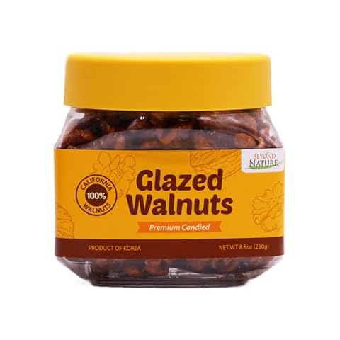 Beyond Nature Glazed Walnuts 8.8 oz (250g) – 100% California Walnuts, Healthy Snacks, Protein, Low Carb Cover