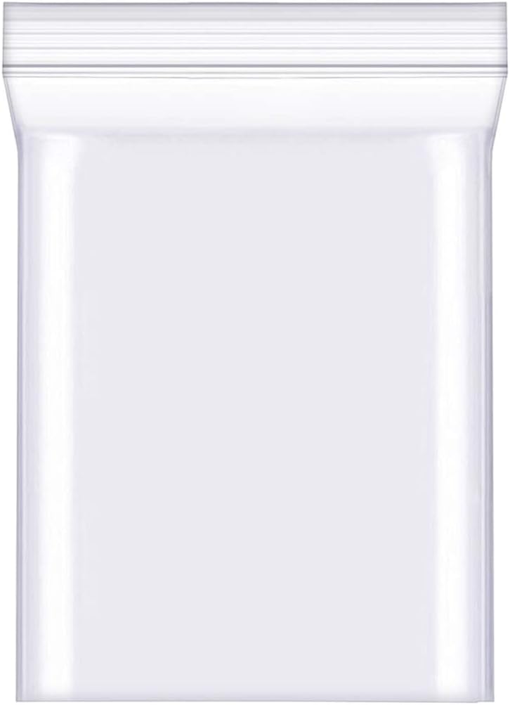 100 Clear Grip Seal Small Plastic Bags for Kitchen Storage, Jewellery, Cookies and Sweets Packaging - Sealable Ziplock (6 * 9cm)