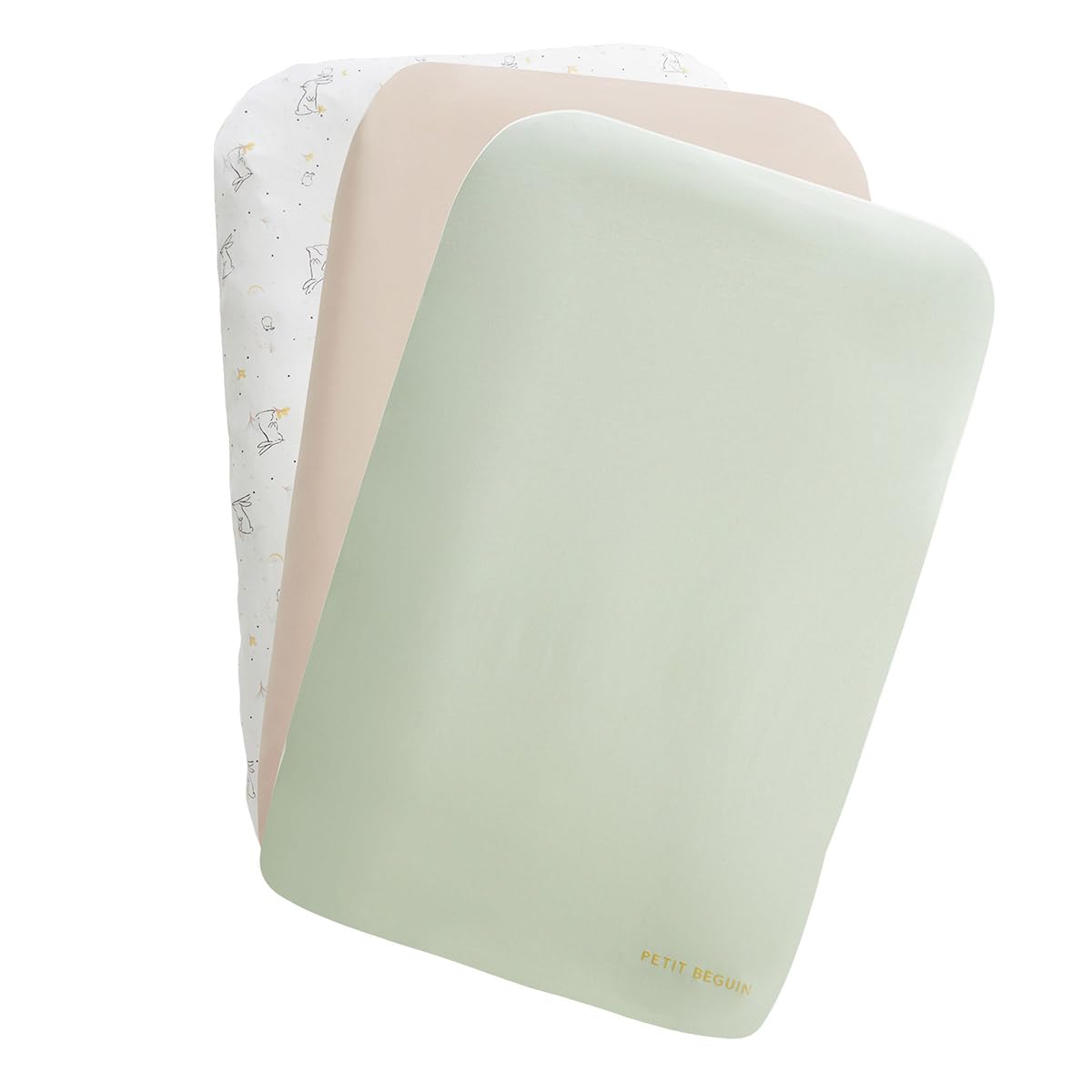 Petit Béguin - Lot de 3 Housses de Matelas à Langer Hello Baby