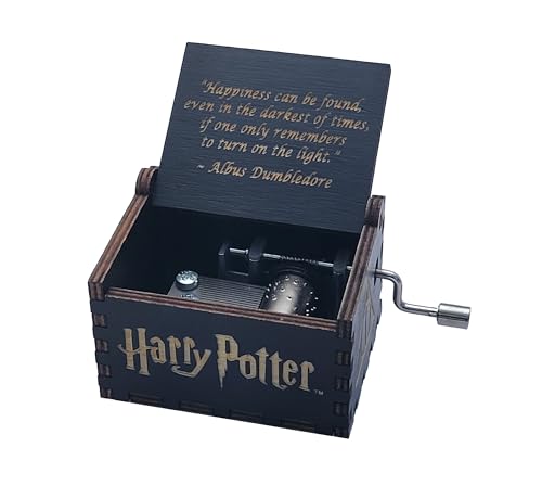 Harry Potter Black Mini Music Box with Hedwig's Theme song, Gifts for Women, Birthday,...