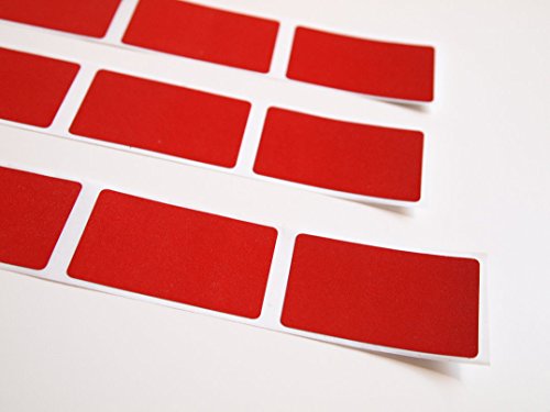 60 Rubbel-Etiketten in Rot, 50x30mm, Rubbelfelder zum Aufkleben
