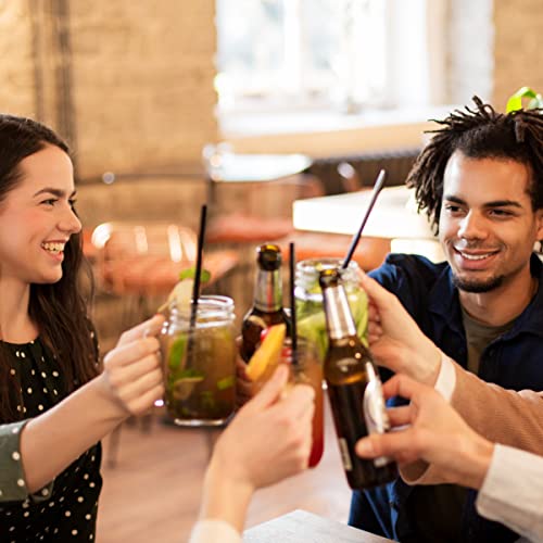 black straws200 pcs long disposable plastic drinking straws 0233939diameter and 10234long-black