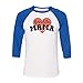 TeesAndTankYou Bendita Mama Three-Quarter Raglan Sleeve Baseball Shirt Unisex Medium White/Royal
