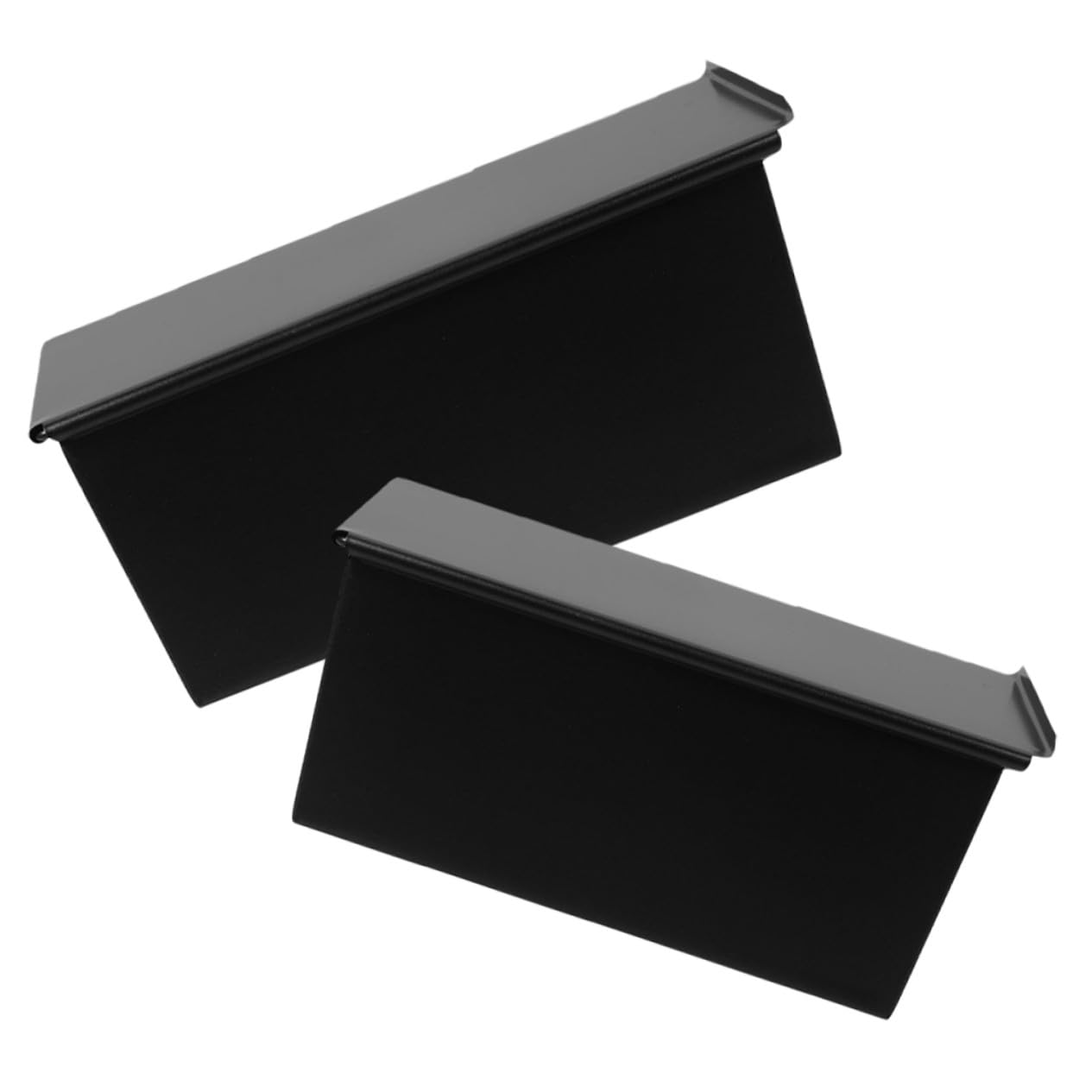 NOLITOY Toastbackformen und Wärmeleitung 2 Stück mit Deckel aus Kohlenstoffstahl Antihaftbeschichtete Kastenform Nahtloses Design für Saftiges Brot
