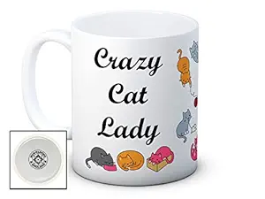 Crazy Cat Lady - Funny Adorable Cats and Kittens - Ceramic Coffee Mug