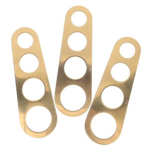COLLBATH Stylish Golden Pasta Measurer 3 Pack of 430 Stainless Steel Spaghetti Ruler for Precise Noodle Measurement