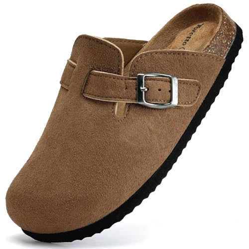 Torotto KCLOGS-KHAKI-36 Kids Clogs Cork Footbed Slippers Arch Support Potato Shoes cover