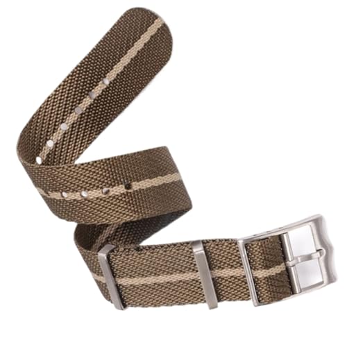 Correa de reloj de nailon verde de 22mm para pulsera de repuesto de hombre