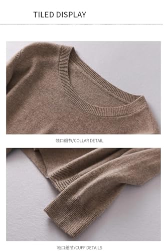 Women's Merino Wool Sweater O-Neck Slim Loose Long Sleeve Knitted Bottoming Shirt4