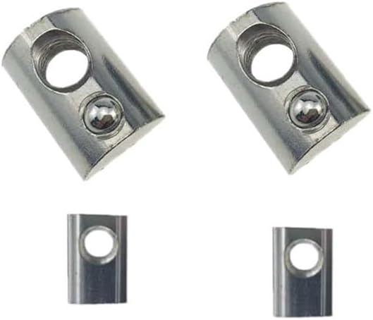 Half Round T Slot Nuts，T Sliding Nuts， 20/50/100pcs Half Round Elasticity Roll-in T Spring Nuts M3 M4 M5 M6 M8 for 2020 3030 4040 454 Aluminum Profiles Groove(4040M8 20pcs)