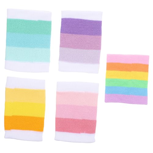 PartyKindom 5pcs Colorful Compression Wrist Support Straps for Pain Relief Lightweight Breathable Material for Sports Fitness and Yoga Durable Moisture-wicking Design for All-day Wear