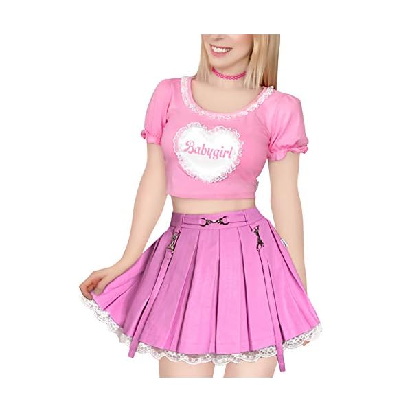 Littleforbig-Kawaii-Crop-top-Puff-Sleeve-Scoop-Neck-Shirt Littleforbig Kawaii Crop top Puff Sleeve Scoop Neck Shirt – Little Babygirl XL Pink