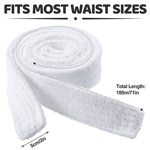 Janmercy 10 Pcs Bathrobe Belt Replacement Bulk White Hotel Robe Belt Cotton Robe Belt for Adult Bathrobe, 71 x 2 Inches3