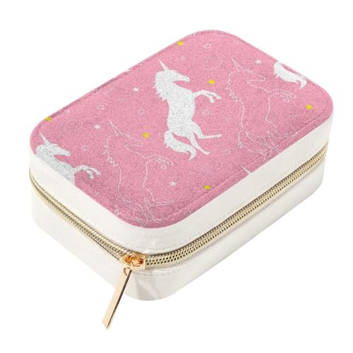Estuche de joyería rosa de unicornio ideal para regalar en cumpleaños y fechas especiales 2