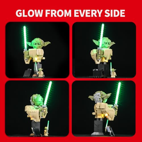 Kit de luces LED Lego Star Wars Yoda 75438 con sensor de gestos BRIKSMAX 2