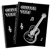 gisgfim Pacote com 2 cadernos de tablatura de 6 cordas para composição musical para amantes de instrumentos, músicos, estudantes, 19 x 26 cm