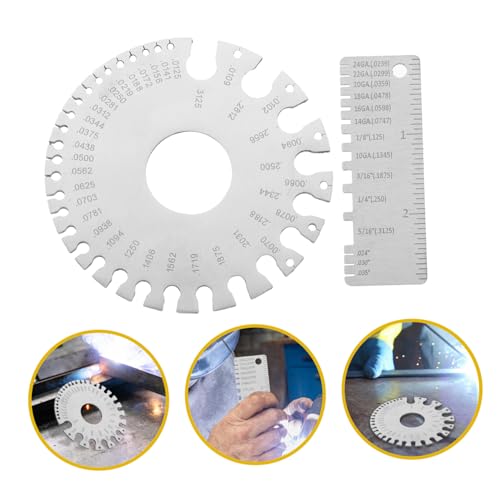 OUNONA Calibrador de Espesor para Soldadura, 3 Piezas, Acero Inoxidable, Herramienta de Medición de Alambres para Aplicaciones de Soldadura, Diseño Compacto y Portátil miniatura 4