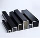 Coavoo Vierkantrohr aus Aluminium, schwarz, Flachrohr aus Aluminium, 10 mm x 10 mm x 1 mm x 400 mm, Material 6063, geeignet für den Bau und die Dekoration, 4 Stück