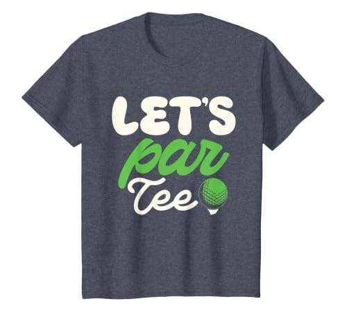 Let's Par Tee Golf Shirt Golfer Golf Player Team Men Women T-Shirt, Youth, Heather Blue, Medium