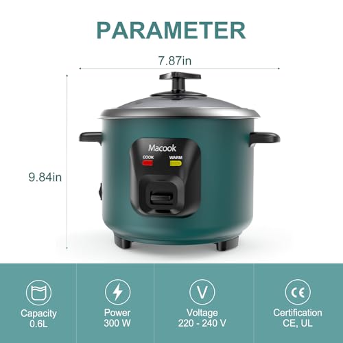 Macook Mini Rice Cooker | 0.6 Liter Multi-functional Rice Cooker Small | Non-Stick Rice Pot | One-button Operation | Automatic Keep Warm | Overheat-proof Design | Suitable for Families of 1-6 People. - Image 4