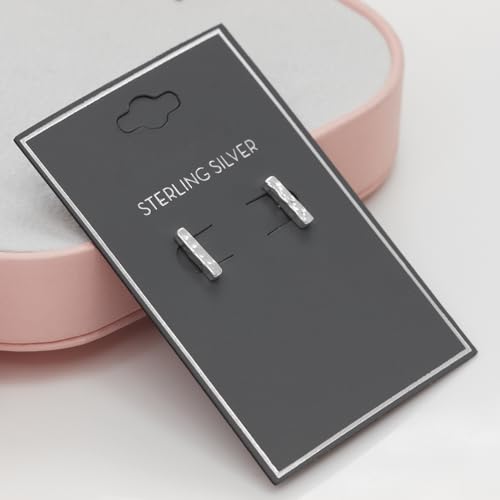 LeCalla 925 Steling Silver Hammered Earrings for Women | Lightweight Handcrafted Earrings | Minimalist Handmade Classic Texture Stud Drop Earrings for Women3