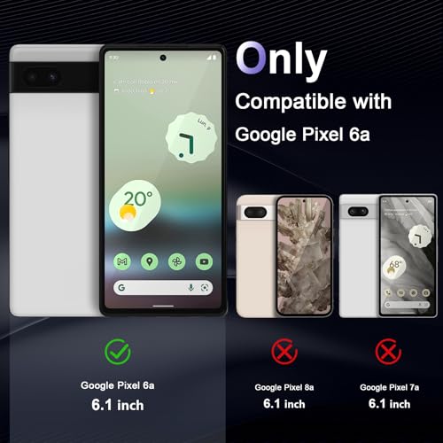 Image of Case for Google Pixel 6a, Military Grade Drop Protection Phone Case, Yellowing Resistant, Anti-Scratch Hard PC Back, Shockproof Hard Ultra-Thin Protective Cover, Clear